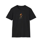 Cyclist with Backpack T-Shirt