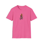 Cyclist with Backpack T-Shirt